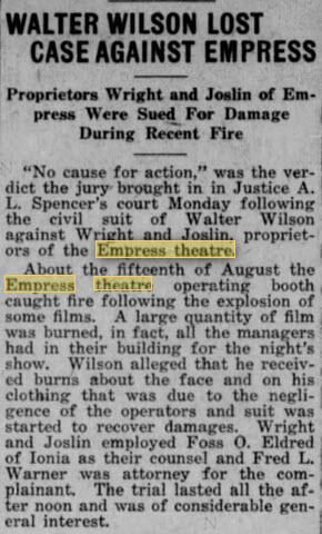 Empress Theatre - 17 Oct 1917 (newer photo)